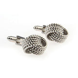 Laser Laser Chinese Knot Plain Colour Metal Cufflinks