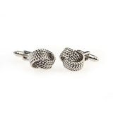 Laser Laser Chinese Knot Plain Colour Metal Cufflinks