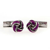 Laser Laser Chinese Knot Enamel Dropping Glue Cufflinks