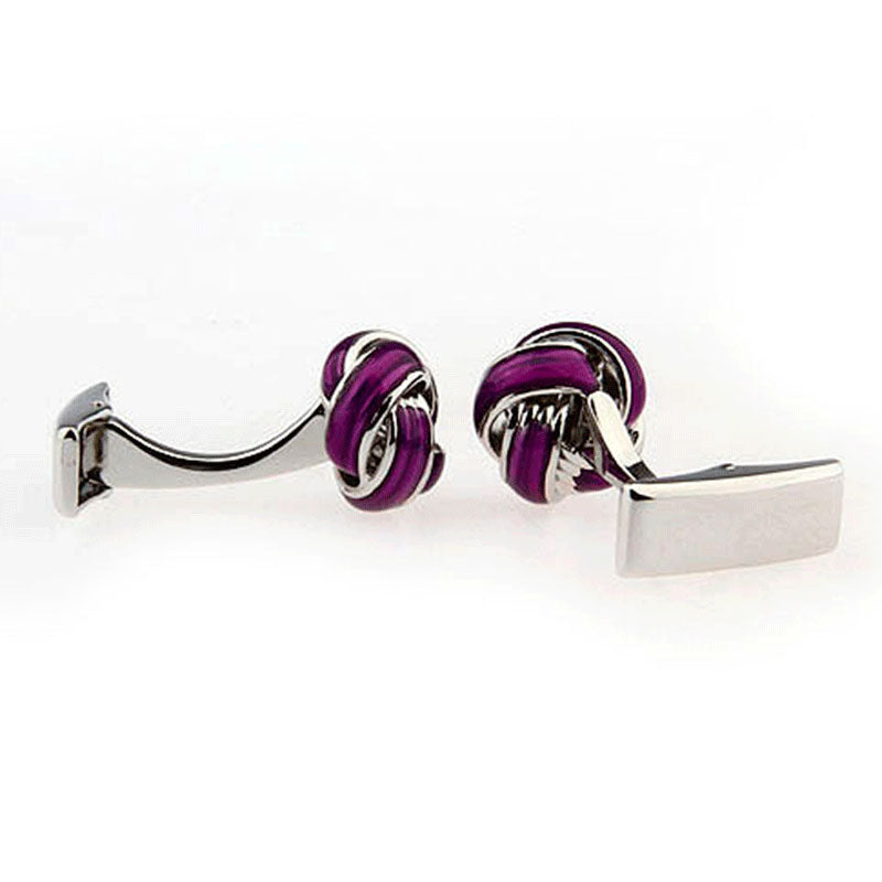 Laser Laser Chinese Knot Enamel Dropping Glue Cufflinks