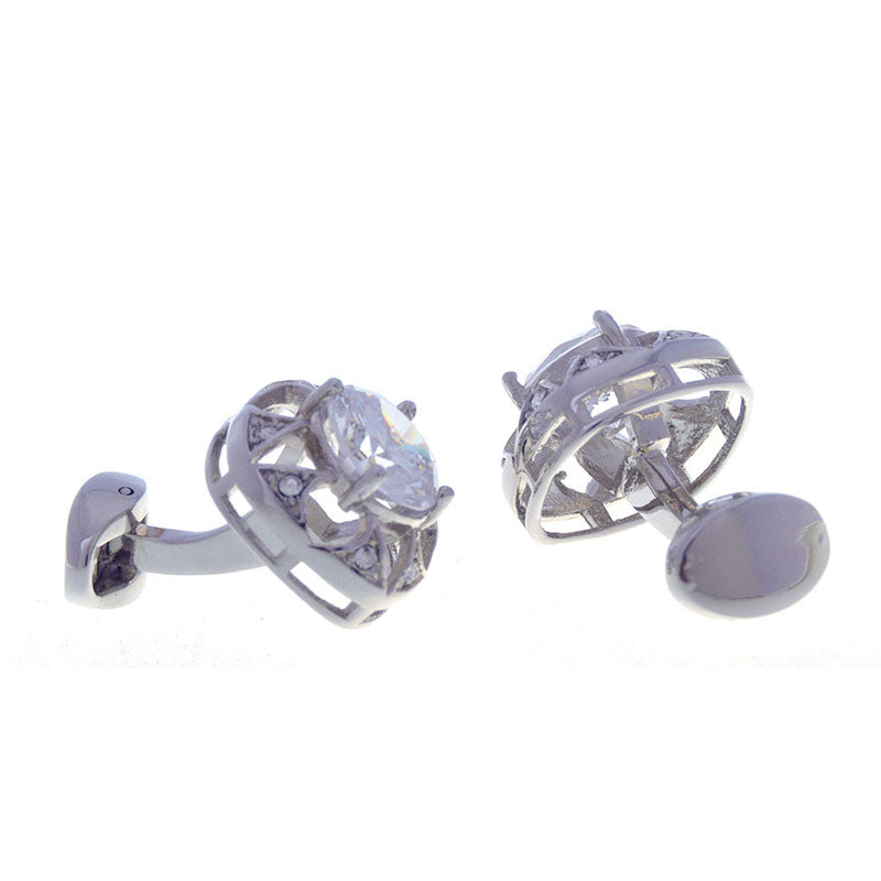 Crystal Zircon Cufflinks