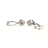 Laser Laser Chinese Knot Plain Colour Metal Cufflinks