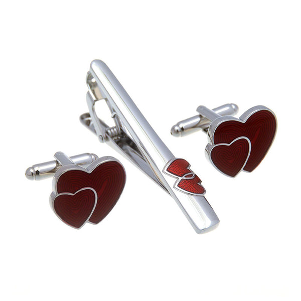 Festivals Wedding Reception Enamel Dropping Glue Cufflinks And Collar Set