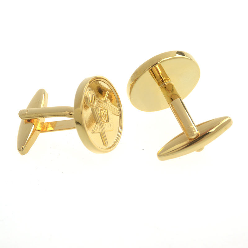 Car Logo Traffic Plain Colour Metal Cufflinks