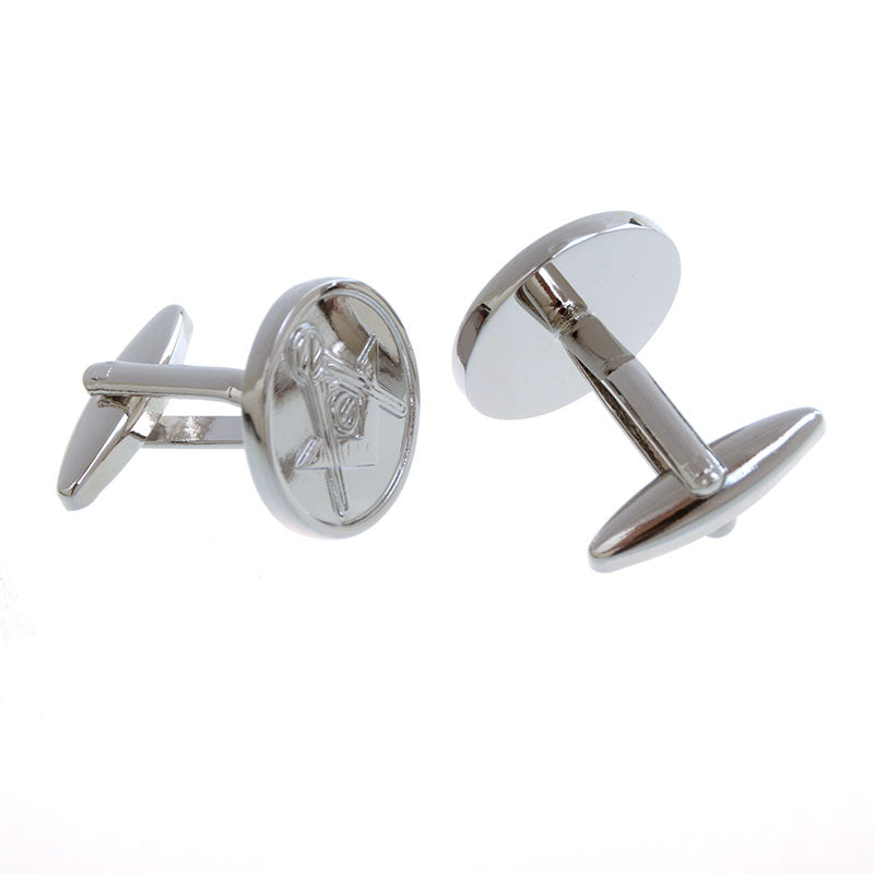 Car Logo Traffic Plain Colour Metal Cufflinks
