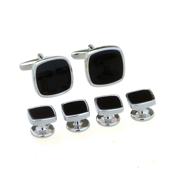 Shells Agate Cufflinks And Collar Set