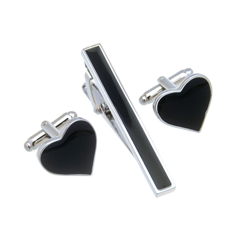 Festivals Wedding Reception Enamel Dropping Glue Cufflinks And Collar Set