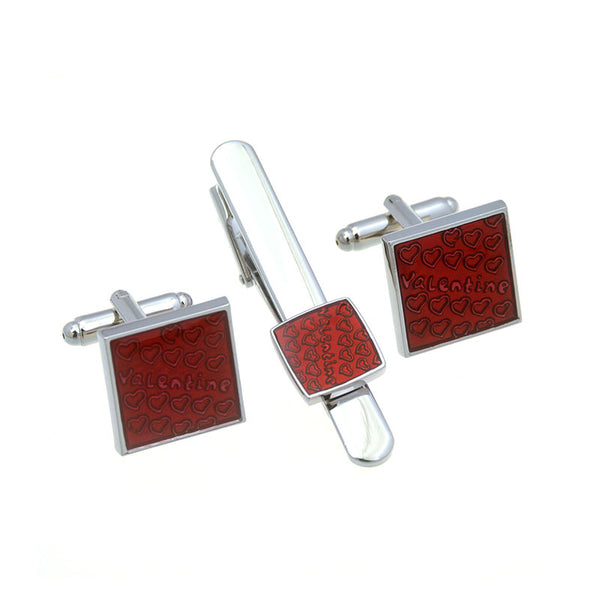 Festivals Wedding Reception Enamel Dropping Glue Cufflinks And Collar Set