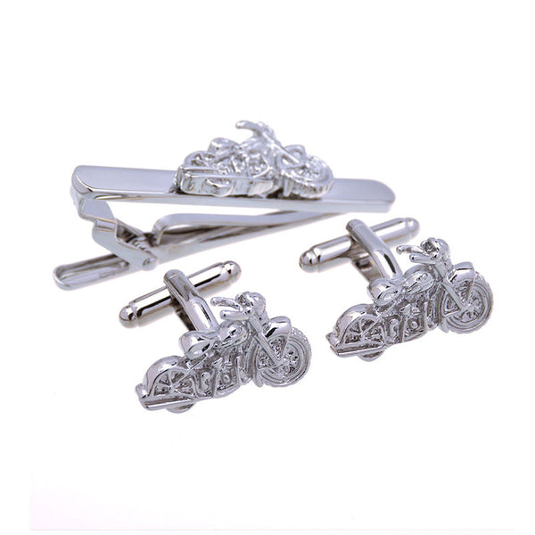 Car Logo Traffic Plain Colour Metal Cufflinks And Collar Set