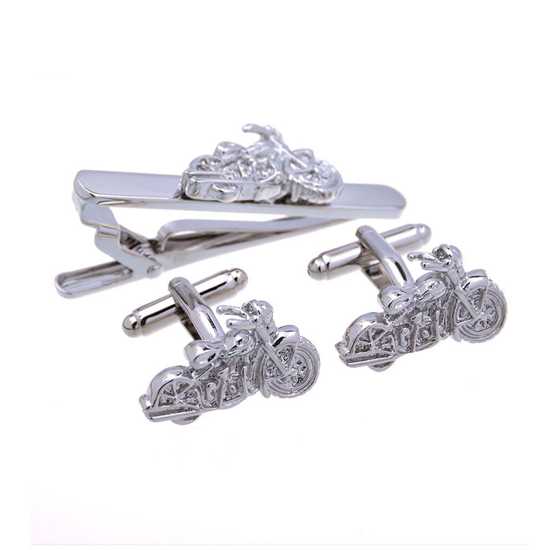 Car Logo Traffic Plain Colour Metal Cufflinks And Collar Set
