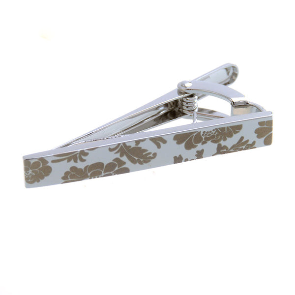 Laser Laser Chinese Knot Plain Colour Metal Tie Bars