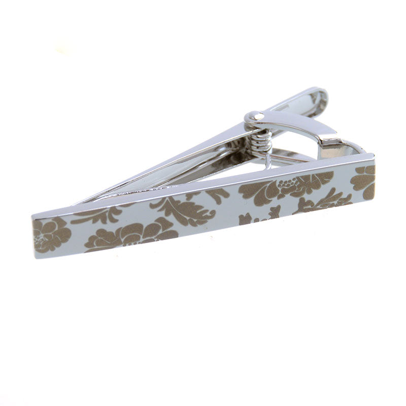 Laser Laser Chinese Knot Plain Colour Metal Tie Bars