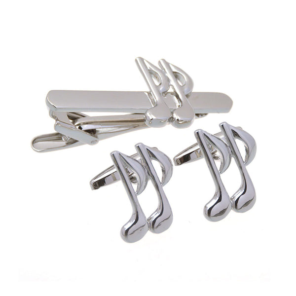 National Flag Music Plain Colour Metal Cufflinks And Collar Set