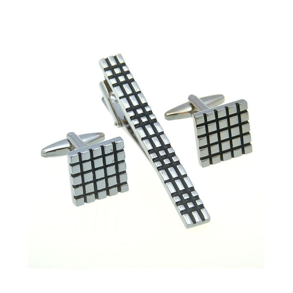 Enamel Dropping Glue Cufflinks And Collar Set