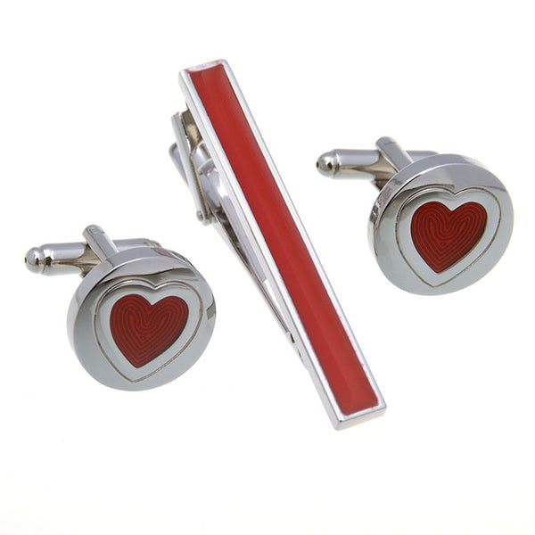Festivals Wedding Reception Enamel Dropping Glue Cufflinks And Collar Set