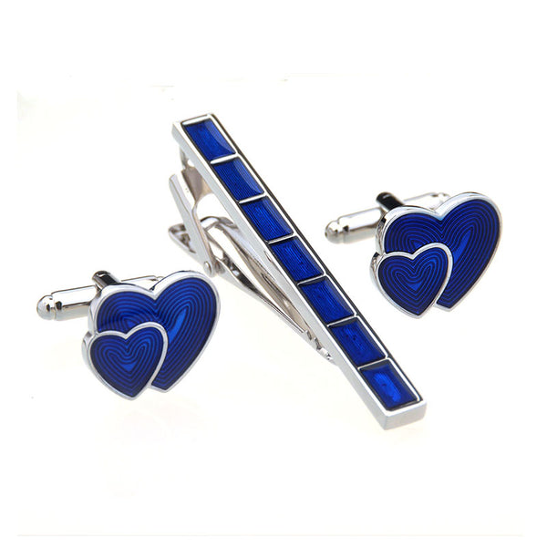 Festivals Wedding Reception Enamel Dropping Glue Cufflinks And Collar Set