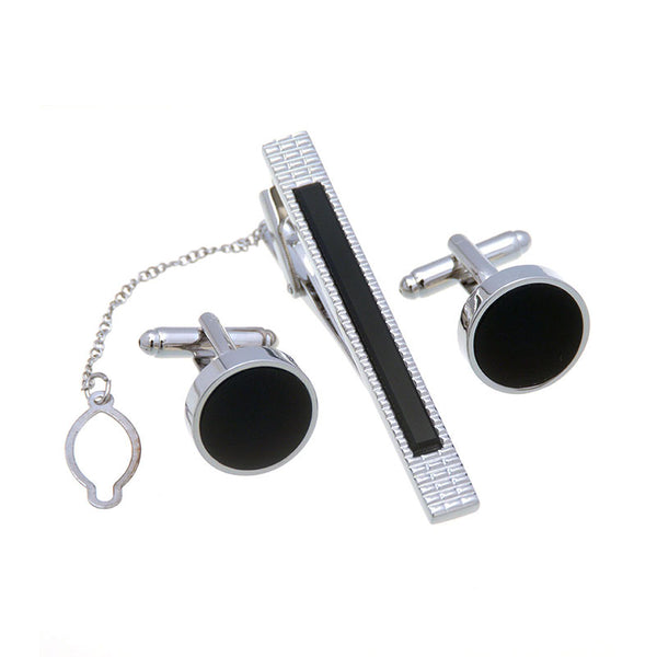 Shells Agate Cufflinks And Collar Set