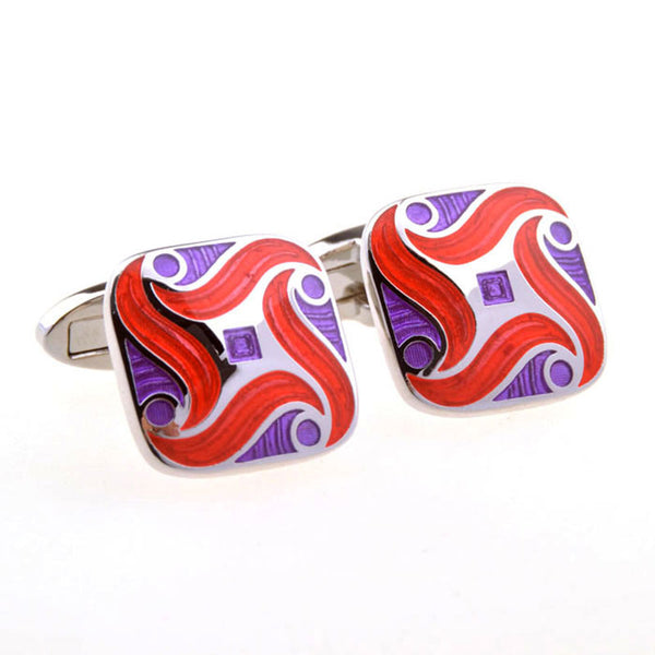 Enamel Dropping Glue Cufflinks