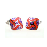 Enamel Dropping Glue Cufflinks