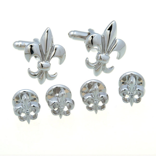 Animals Plants Plain Colour Metal Cufflinks And Collar Set