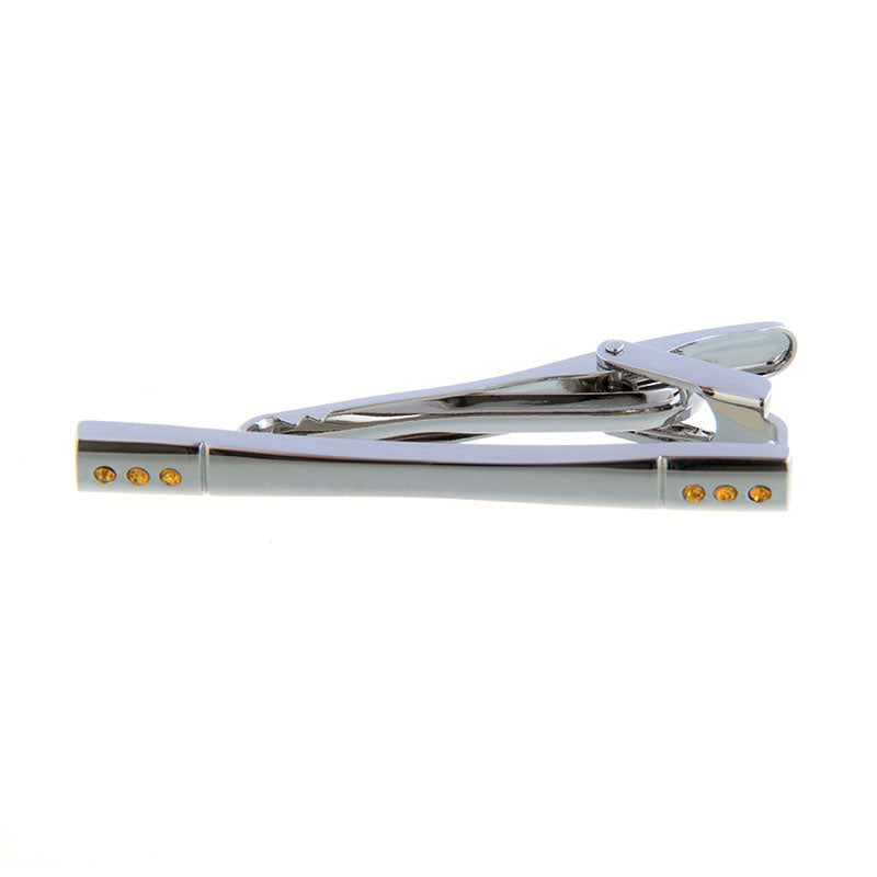 Crystal Zircon Tie Bars