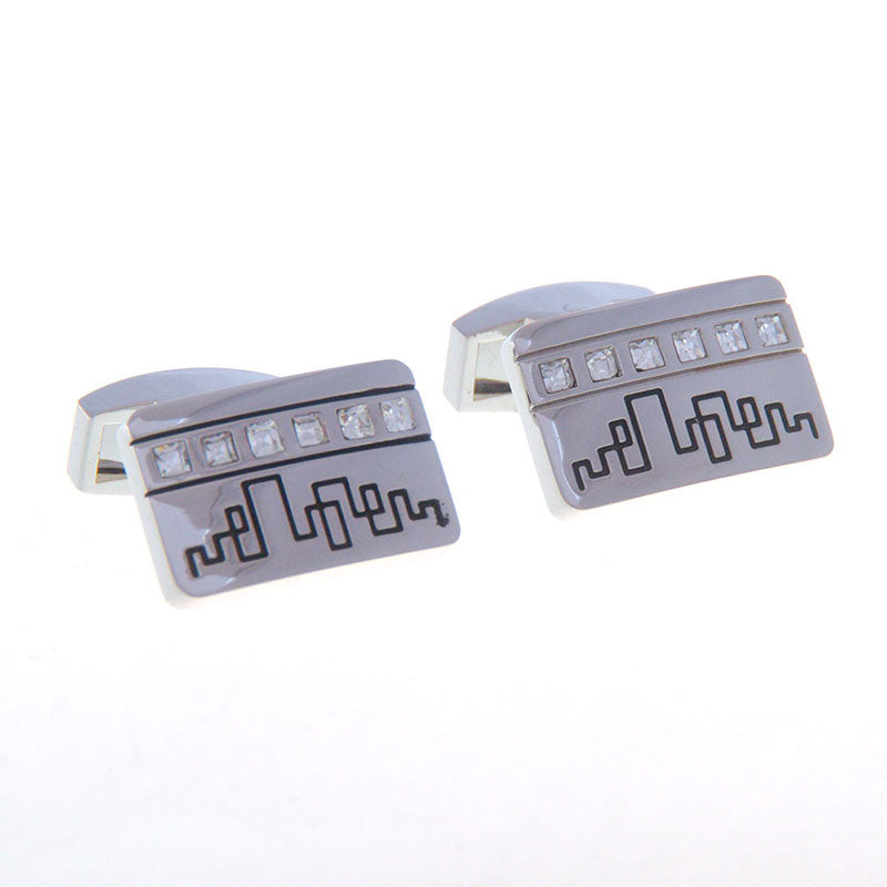 Crystal Zircon Cufflinks
