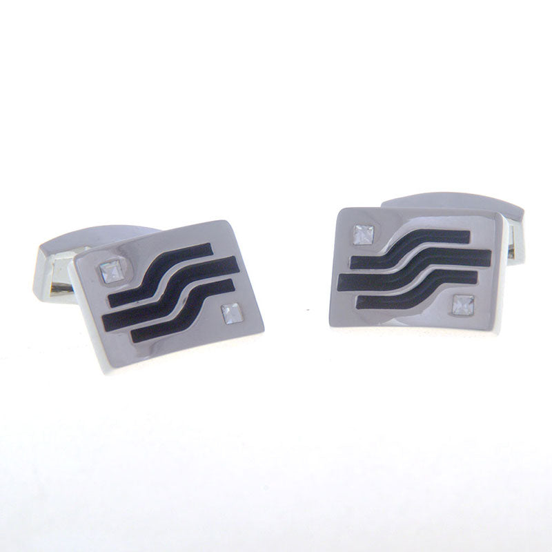 Crystal Zircon Cufflinks