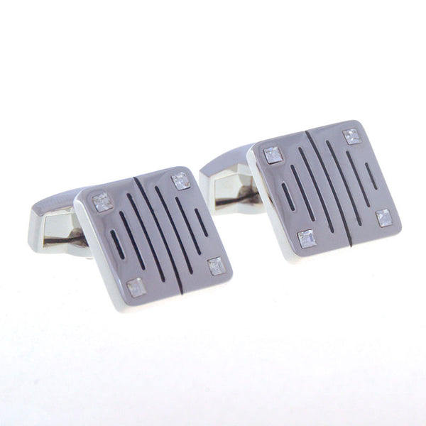 Crystal Zircon Cufflinks