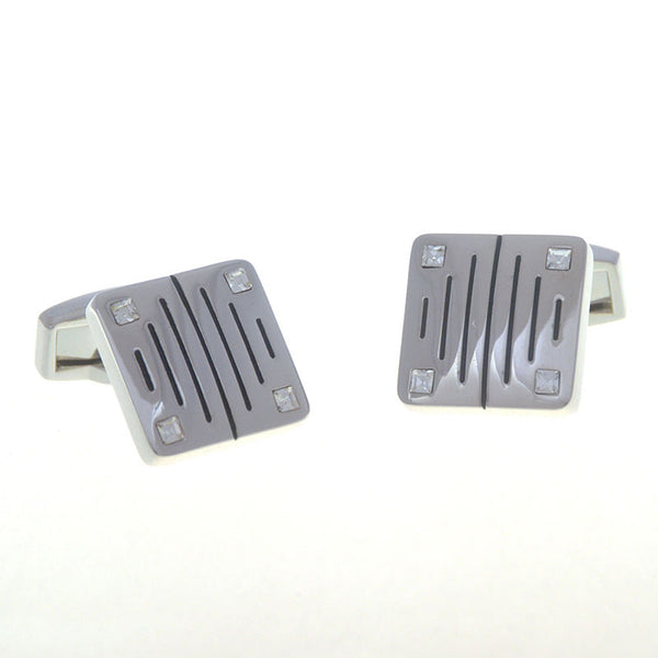 Crystal Zircon Cufflinks