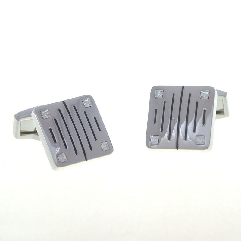 Crystal Zircon Cufflinks