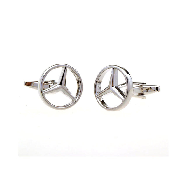 Car Logo Traffic Plain Colour Metal Cufflinks
