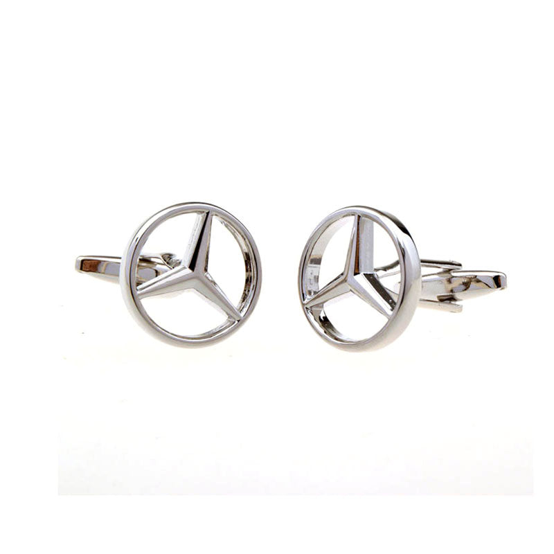 Car Logo Traffic Plain Colour Metal Cufflinks