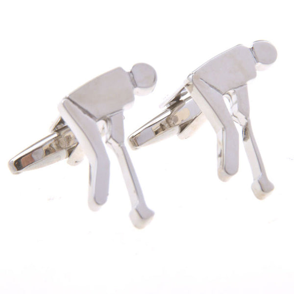 Sports Technology Plain Colour Metal Cufflinks
