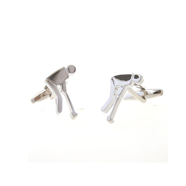 Sports Technology Plain Colour Metal Cufflinks