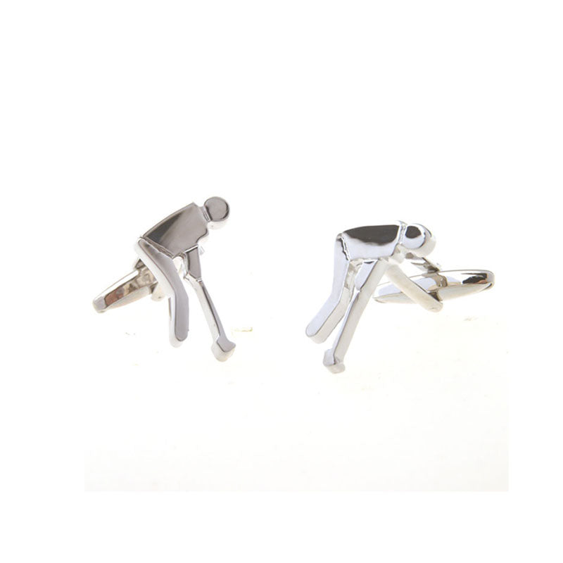 Sports Technology Plain Colour Metal Cufflinks