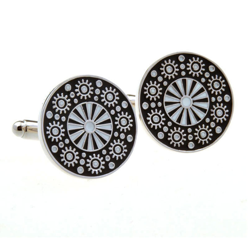 Enamel Dropping Glue Cufflinks
