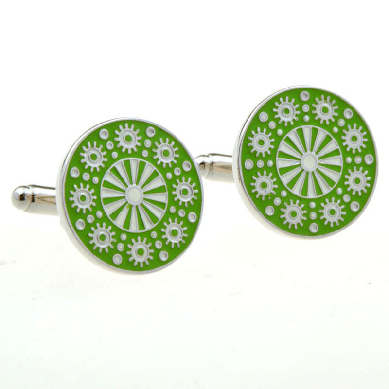 Enamel Dropping Glue Cufflinks