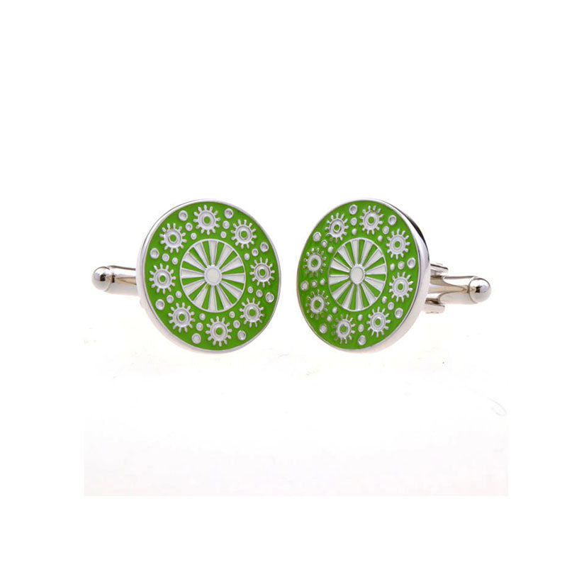Enamel Dropping Glue Cufflinks