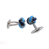 Laser Laser Chinese Knot Enamel Dropping Glue Cufflinks