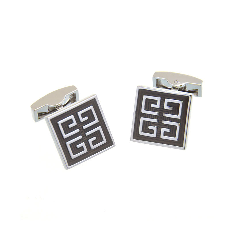 Enamel Dropping Glue Cufflinks