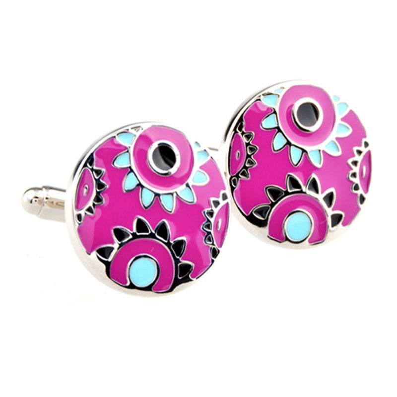 Enamel Dropping Glue Cufflinks