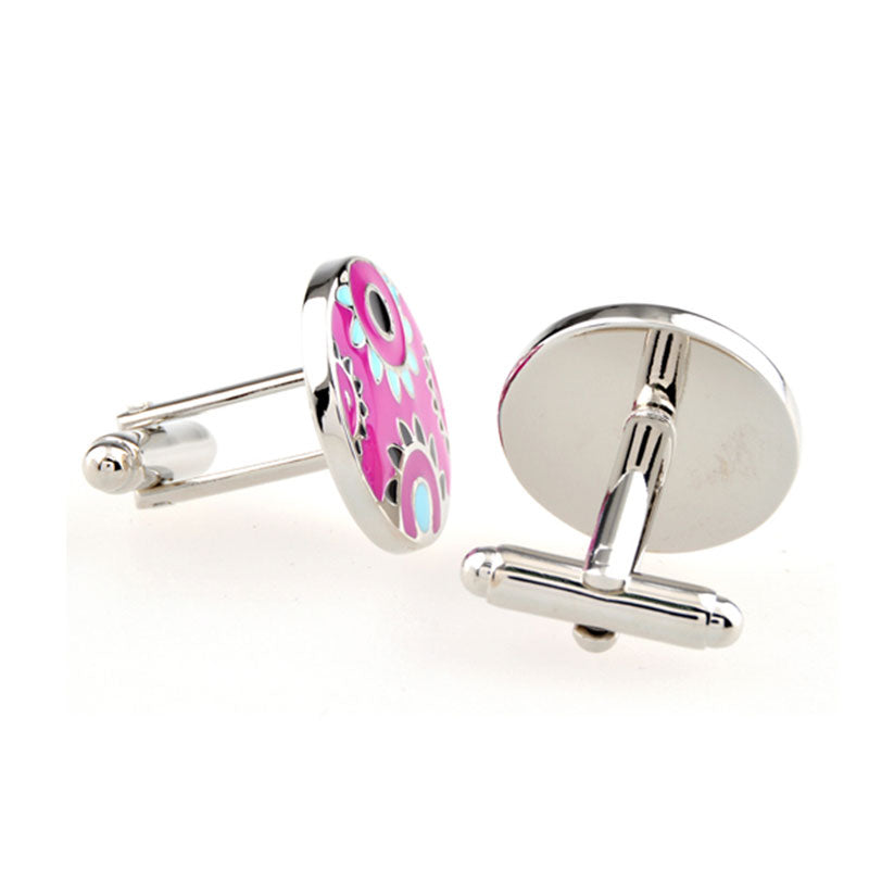 Enamel Dropping Glue Cufflinks