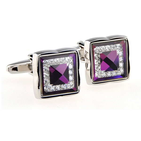 Crystal Zircon Cufflinks