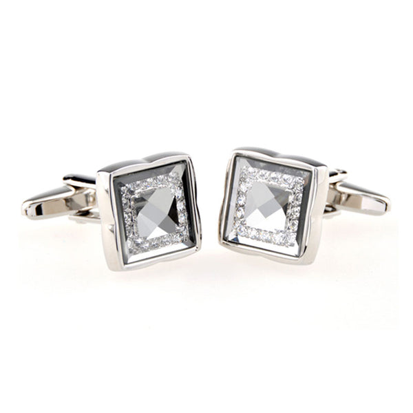 Crystal Zircon Cufflinks