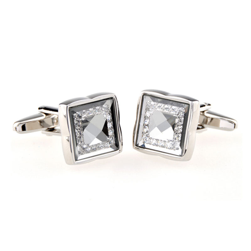 Crystal Zircon Cufflinks
