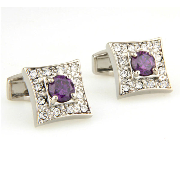 Crystal Zircon Cufflinks