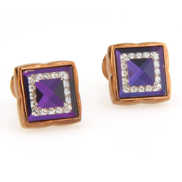 Crystal Zircon Cufflinks