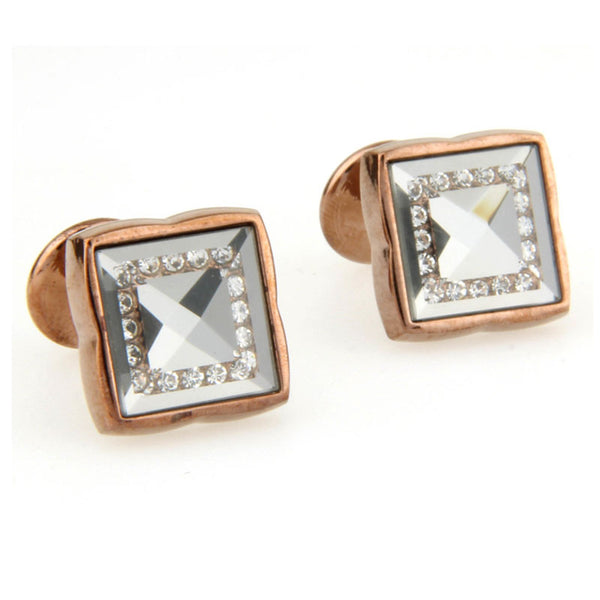 Crystal Zircon Cufflinks