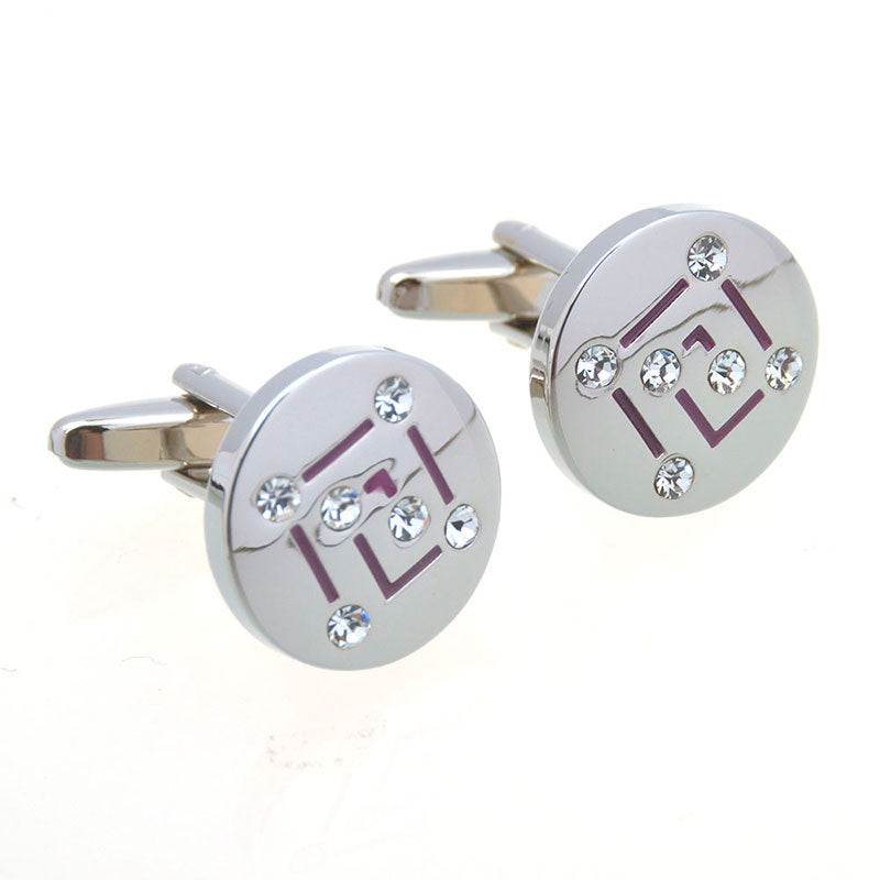 Crystal Zircon Cufflinks