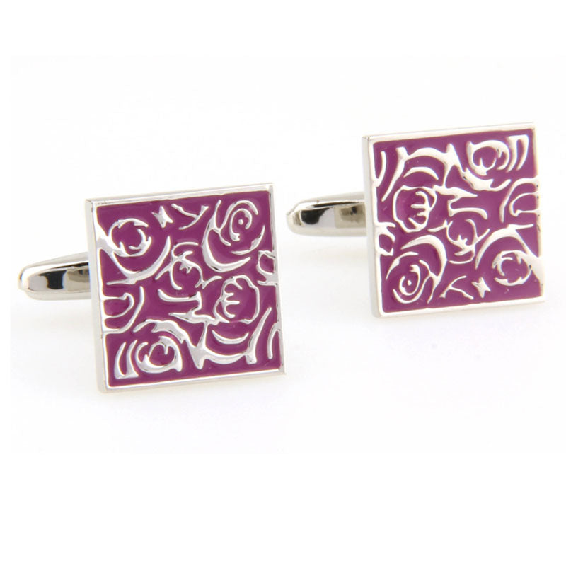Enamel Dropping Glue Cufflinks